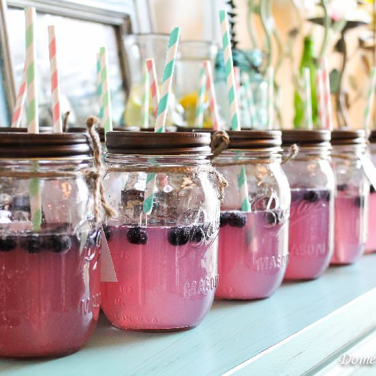 Mason Jar Drinks - Recipe photo by Domestically Blissful