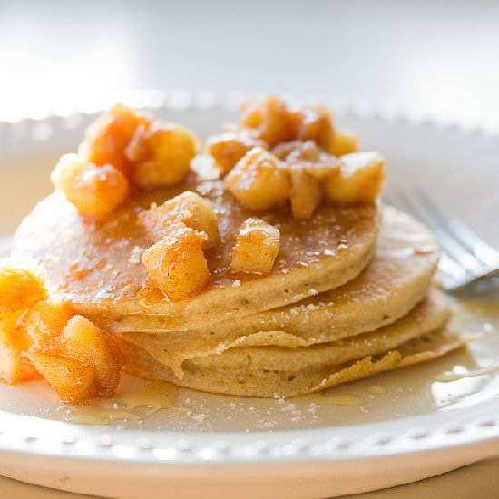 Lemon Ricotta Pancakes with Apples - Recipe photo by feelingfoodish