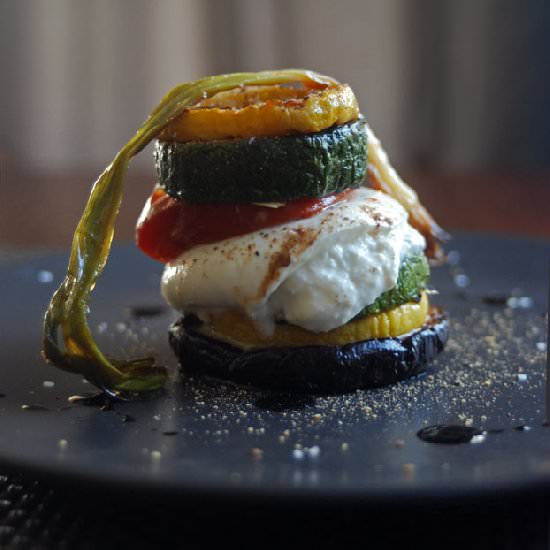 Burrata Cheese & Roasted Vegetable - Recipe photo by loveandduckfat