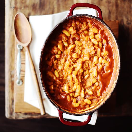 Smoky Maple Baked Beans - Recipe photo by foodess