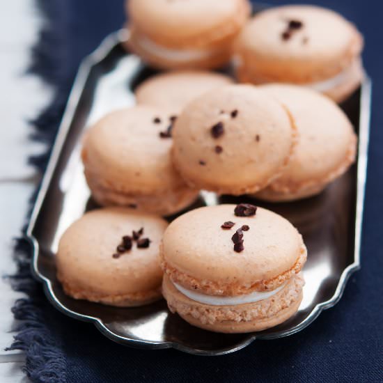 Blood Orange Walnut Macarons - Recipe photo by Andie