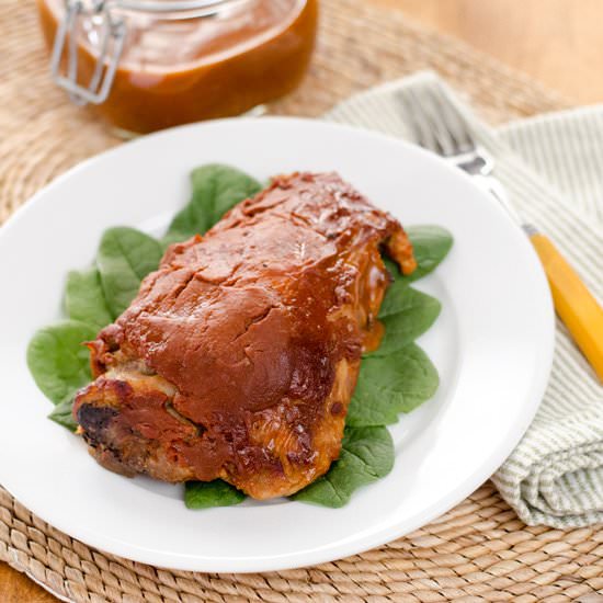 Crockpot Barbecue Turkey Thighs - Recipe photo by Cook Eat Well