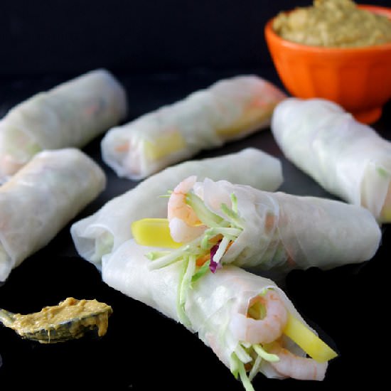 Shrimp and Mango Summer Rolls - Recipe photo by TheHealthyMaven