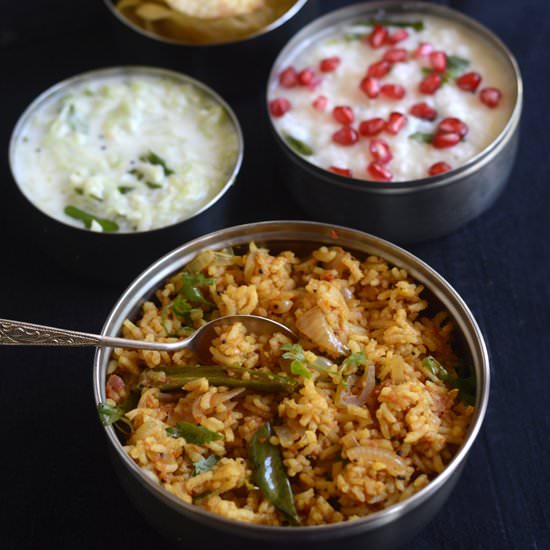 South Indian Variety Rice Lunch - Recipe photo by Padhuskitchen