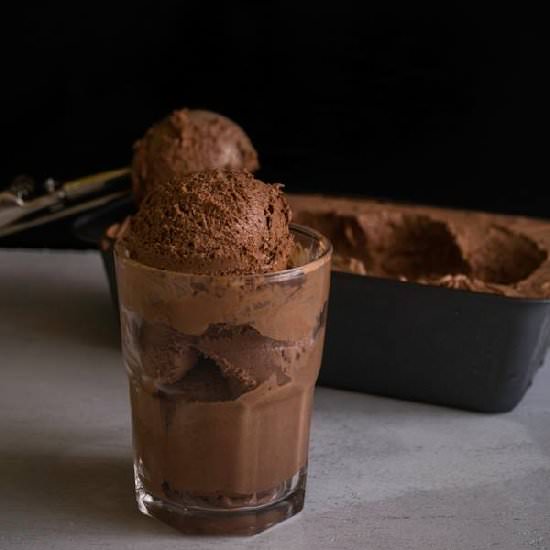 Chocolate Ice Cream - Recipe photo by onechoppingboard