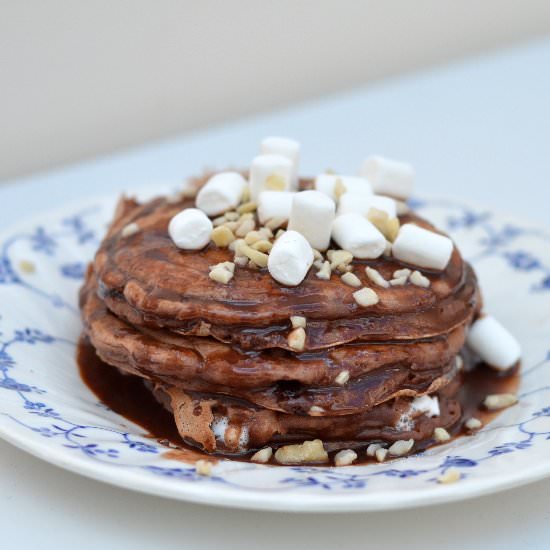 Rocky Road Pancakes - Recipe photo by thecrazykitchen