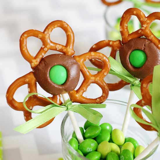 Shamrock Pretzel Pops - Recipe photo by Jessica Weible