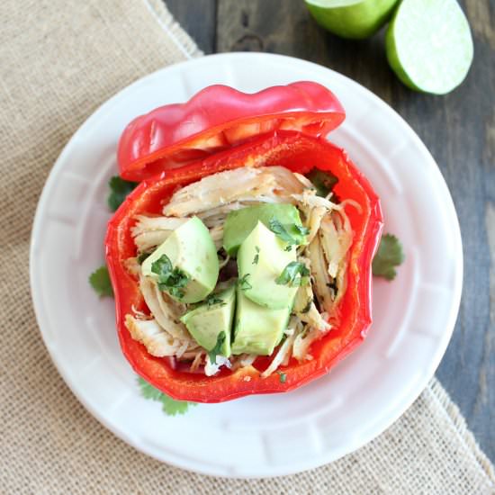 Cilantro Chicken Stuffed Peppers - Recipe photo by Whitney Bond