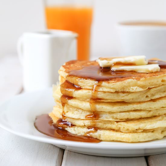 Fluffy Buttermilk Pancakes - Recipe photo by TheChicSite