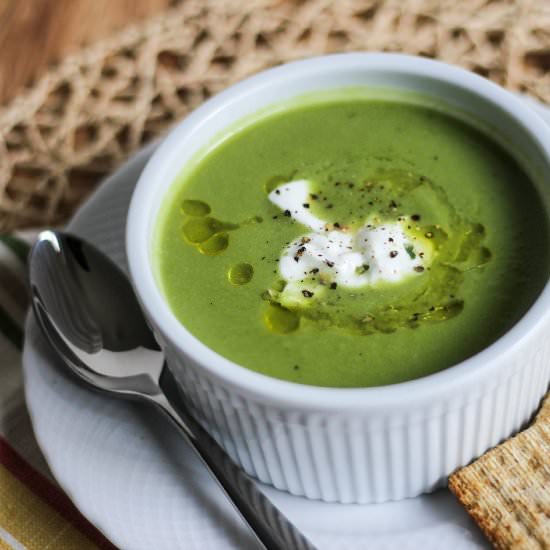 Healthy Spring Pea Soup - Recipe photo by kmwizzle