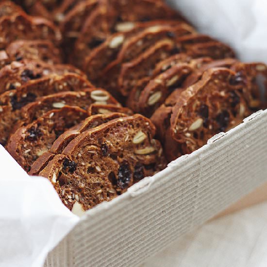 Rosemary, Raisin & Almond Crisps - Recipe photo by FigandHoney