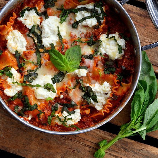 Three-Cheese Skillet Lasagna - Recipe photo by Mealime