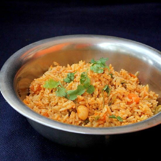 Vegetable Masala Rice - Recipe photo by divyapramil