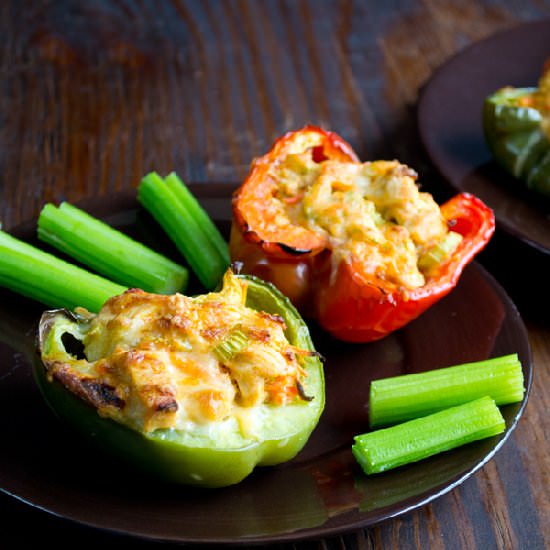 Buffalo Chicken Stuffed Peppers - Recipe photo by CookTheStory