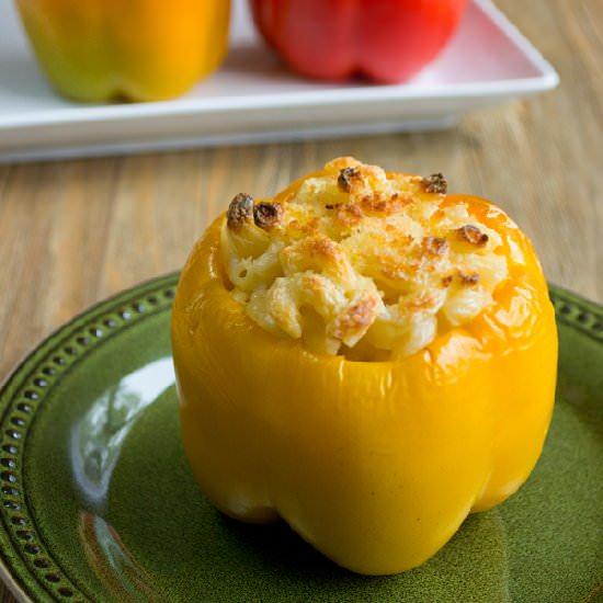 Macaroni and Cheese Stuffed Peppers - Recipe photo by CookTheStory