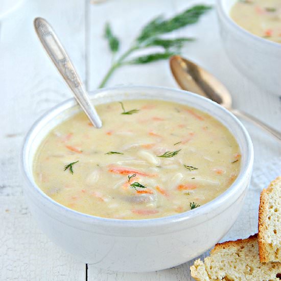 Avgolemono Soup - Recipe photo by The Kitchen McCabe