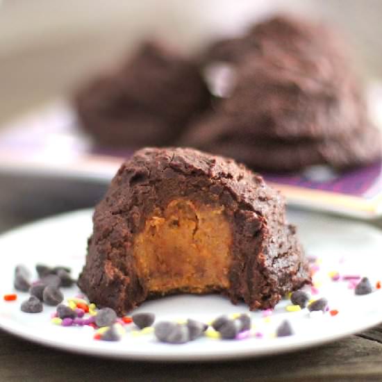 Healthy Fudge PB Brownie Cookies - Recipe photo by dessertswithbenefits