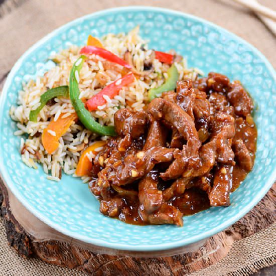 Sticky Asian Pork - Recipe photo by My Golden Pear