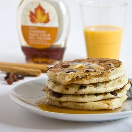 Sultana and Cinnamon Pancakes - Recipe photo by CrumbsCorkscrews
