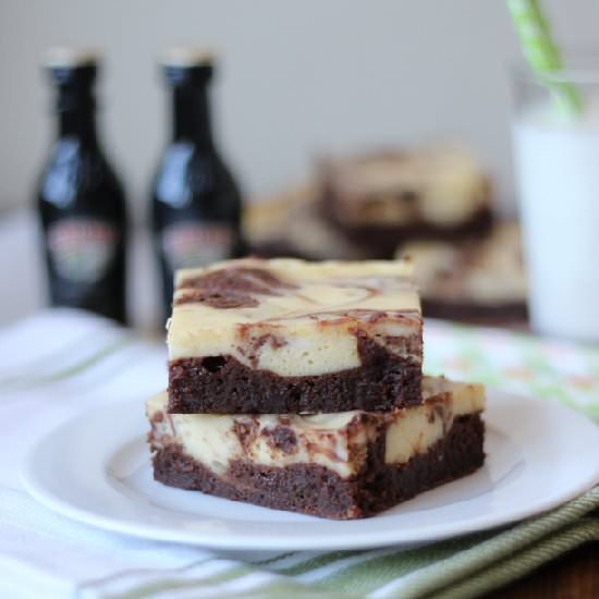 Irish Cream Cheesecake Brownies - Recipe photo by ChezCateyLou