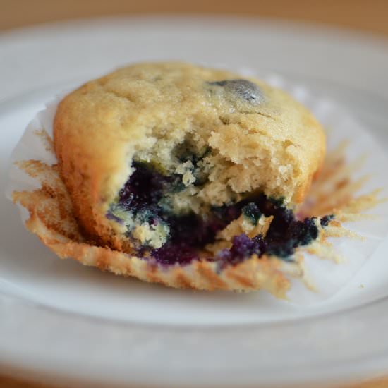 Blueberry Banana Buttermilk Muffins - Recipe photo by peoniesandprettythings