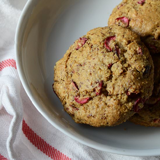 Paleo Cranberry Scones - Recipe photo by AnEdibleMosaic