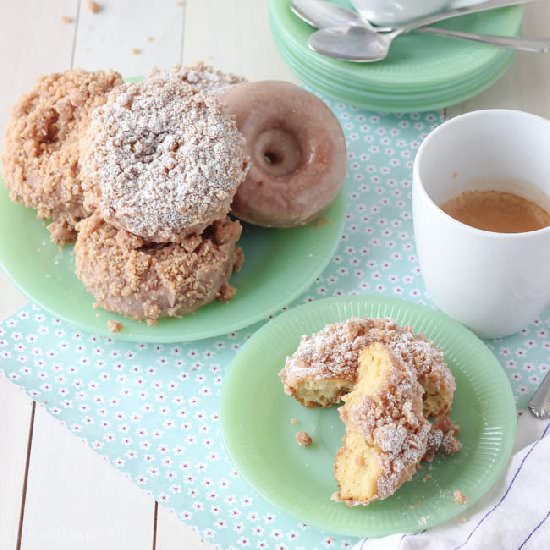 Homemade Crumb Donuts - Recipe photo by Baking a Moment