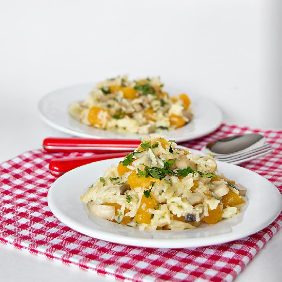 Pilaf with Pumpkin and Mushroom - Recipe photo by Licuta Marin
