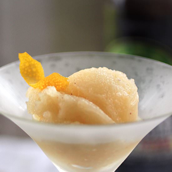 Ginger & Thyme Pear Sorbet - Recipe photo by Recipe Fiction