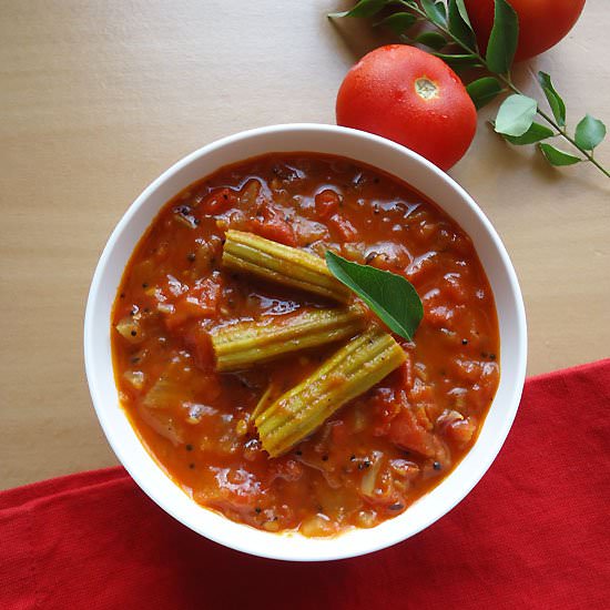 Drumstick Tomato Curry - Recipe photo by blogexplore