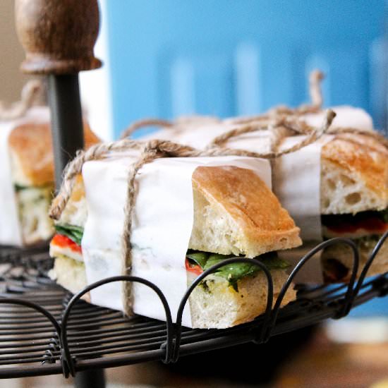 Italian Pressed Sandwiches - Recipe photo by Domestically Blissful