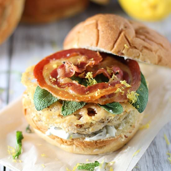 Saltimbocca Turkey Burgers - Recipe photo by cookingforkeeps