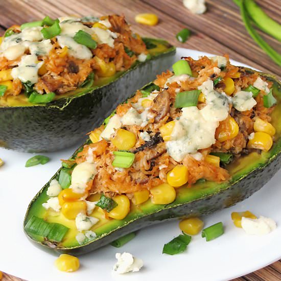 Chicken Stuffed Avocado - Recipe photo by yummyaddiction