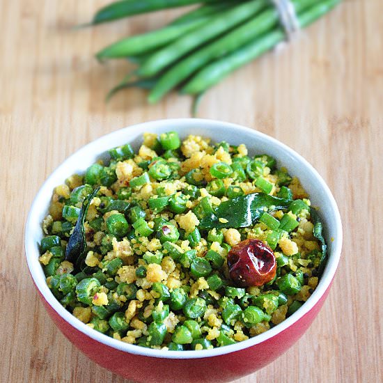 Green Beans and Lentils Fry - Recipe photo by spillthespices