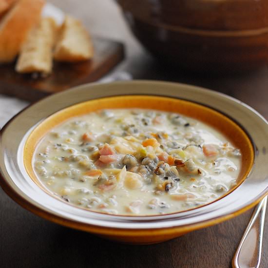 Chicken & Ham Wild Rice Soup - Recipe photo by thegunnysack