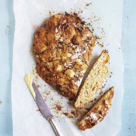 Goat's Cheese, Onion & Potato Bread - Recipe photo by selmastable