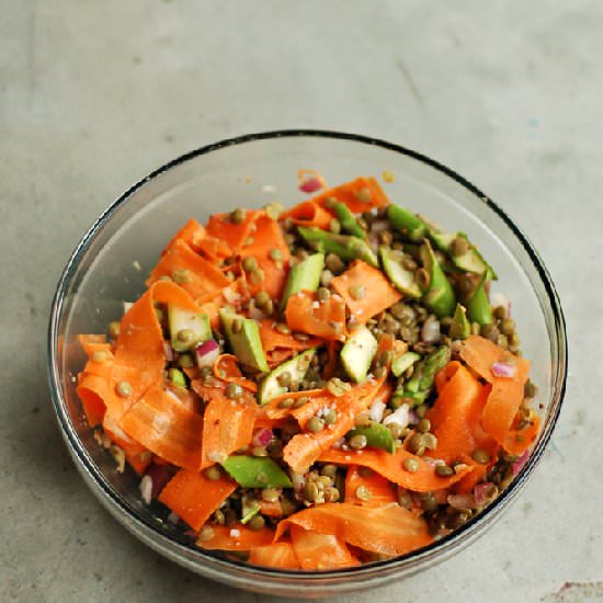 Carrot Lentil Salad - Recipe photo by TheSlenderStudent