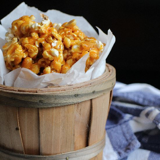 Spicy Caramel Popcorn with Peanuts - Recipe photo by cassieskitchen
