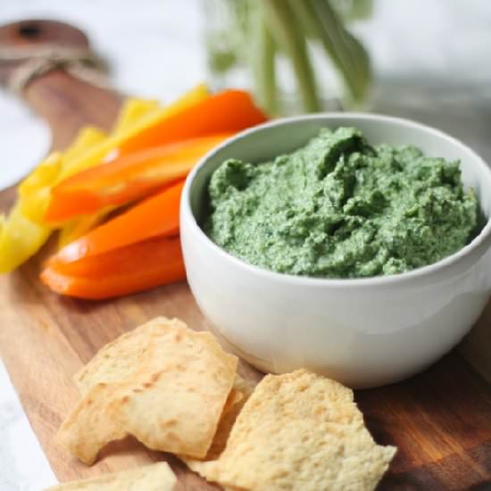 A Healthy Take on Spinach Dip - Recipe photo by a thoughtful place