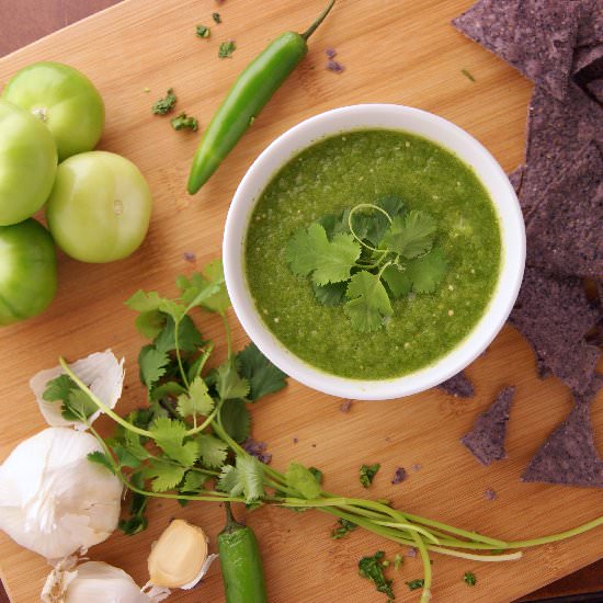 Fresh Tomatillo Salsa - Recipe photo by sprouting healthy habits