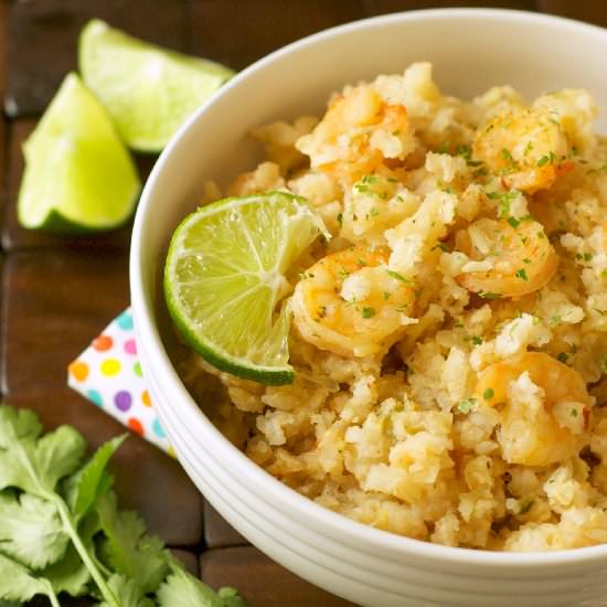 Crockpot Chili Lime Shrimp Bowls - Recipe photo by slowcookergourmet