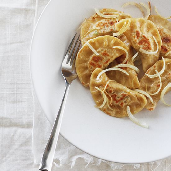Curried Potato & Pea Pierogi - Recipe photo by FigandHoney