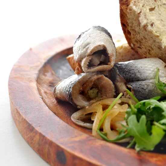 Pickled Rollmop Herrings - Recipe photo by Tony Rose