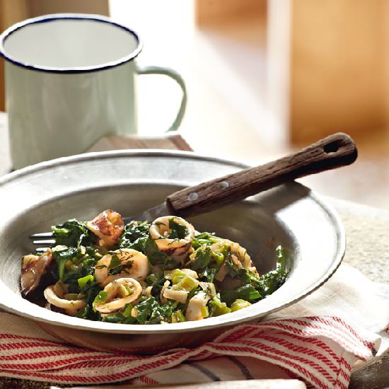 Tasty Seafood with Spinach - Recipe photo by olibiakos