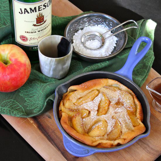 Caramel Apple & Whiskey Clafoutis - Recipe photo by Runcible Eats