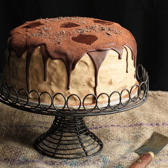 Coffee Chocolate Mascarpone Cake - Recipe photo by swapnaz