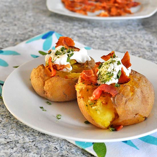 Smashed Potatoes with Garlic, Bacon - Recipe photo by alenatrs
