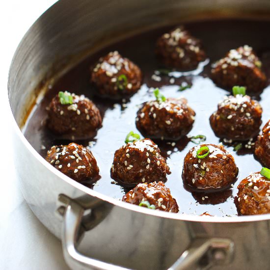 Teriyaki Meatballs - Recipe photo by damndelicious