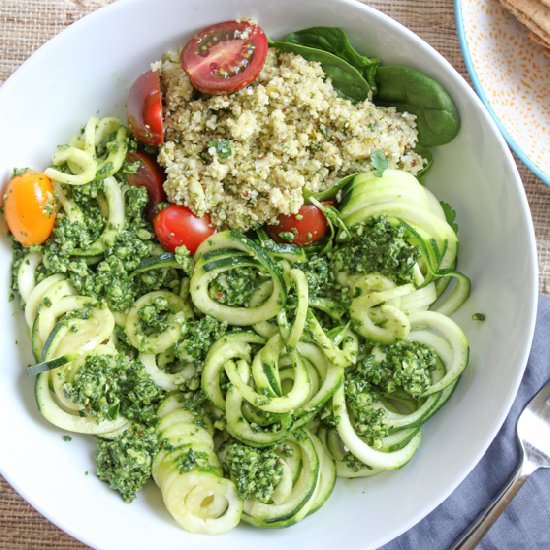 Veggie Salad Trio with Zucchini - Recipe photo by Hip Foodie Mom
