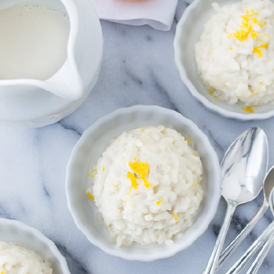 Meyer Lemon Rice Pudding - Recipe photo by taste love &amp; nourish